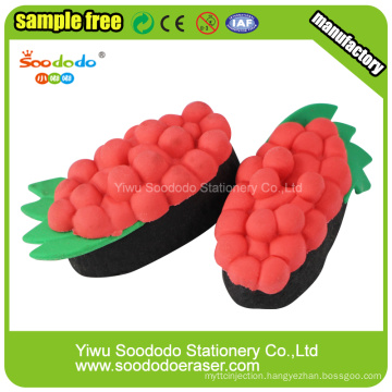 Sushi shaped eraser,novelty eraser products for school